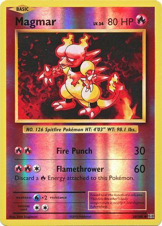 Pokemon Card XY Evolutions 20/108 Magmar  Reverse Holo Uncommon