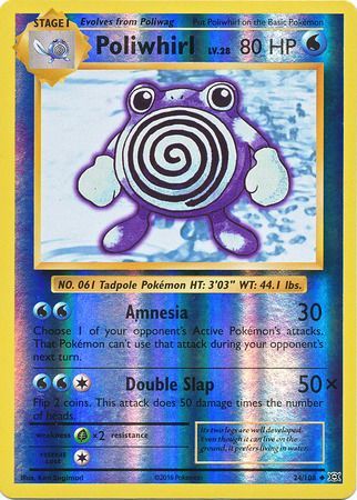 Pokemon Card XY Evolutions 24/108 Poliwhirl  Reverse Holo Uncommon