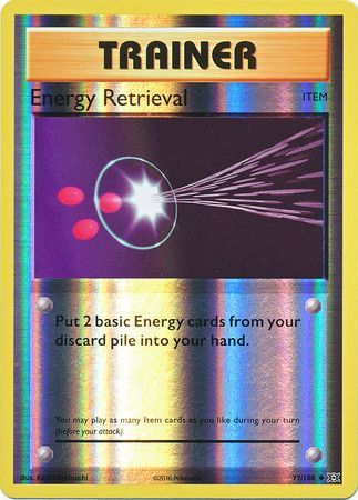 Pokemon Card XY Evolutions 77/108 Energy Retrieval Item  Reverse Holo Uncommon