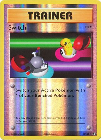 <transcy>Pokemon Card XY Evolutions 88/108 Switch Item Omvendt Holo Ikke almindelig</transcy>