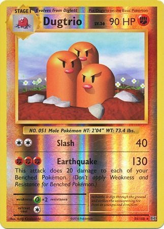 (S) Pokemon Card XY Evolutions 56/108 Dugtrio Reverse Holo Rare