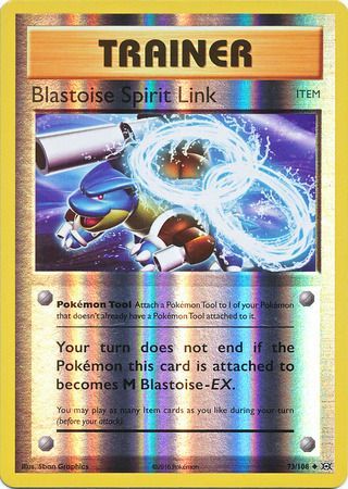 <transcy>Pokemon Card XY Evolutions 73/108 Blastoise Spirit Link-element Omvendt Holo Ikke almindelig</transcy>