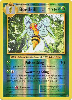 <transcy>Pokemon Card XY Evolutions 7/108 Beedrill Reverse Holo Sjælden</transcy>