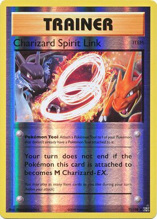 <transcy>Pokemon Karte XY Evolutions 75/108 Charizard Spirit Link Item Reverse Holo Gelegentlich</transcy>