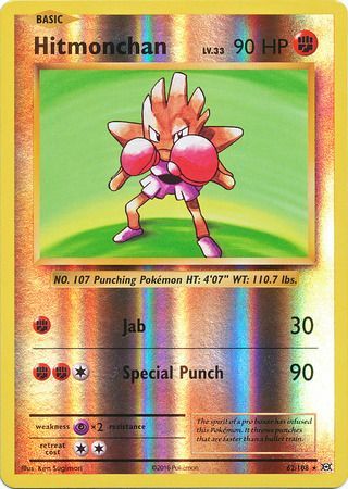 (S) Pokemon Card XY Evolutions 62/108 Hitmonchan Reverse Holo Rare