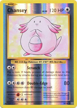 <transcy>بطاقة بوكيمون XY Evolutions 70/108 Chansey Reverse Holo Rare</transcy>