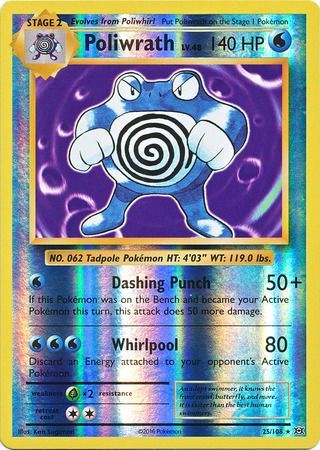 Pokemon Card XY Evolutions 25/108 Poliwrath Reverse Holo Rare