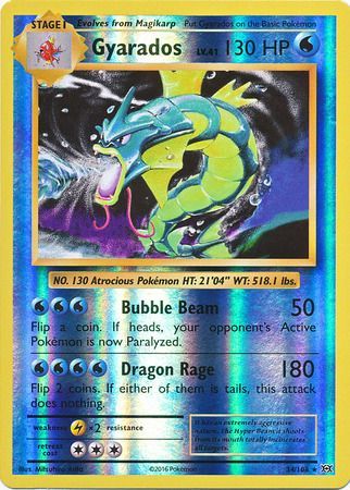 Pokemon Card XY Evolutions 34/108 Gyarados Reverse Holo Rare Holo