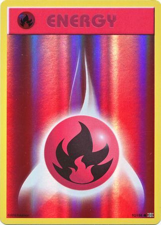 <transcy>Pokemon Card XY Evolutions 92/108 Fire Energy Reverse Holo Common</transcy>