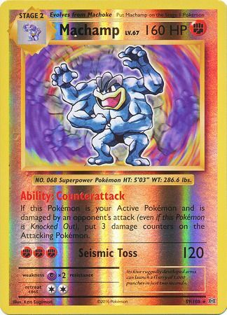 Pokemon Card XY Evolutions 59/108 Machamp Reverse Holo Rare