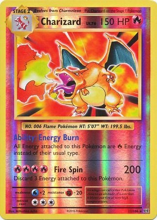 Pokemon Card XY Evolutions 11/108 Charizard Reverse Holo Rare