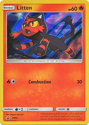 Pokemon Card SM Black Star Promos SM02 Litten