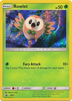 Pokemon Card SM Black Star Promos SM01 Rowlet