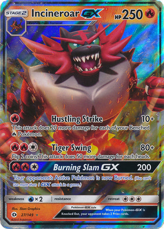 Incineroar GX - 27/149- - Ultra Rare