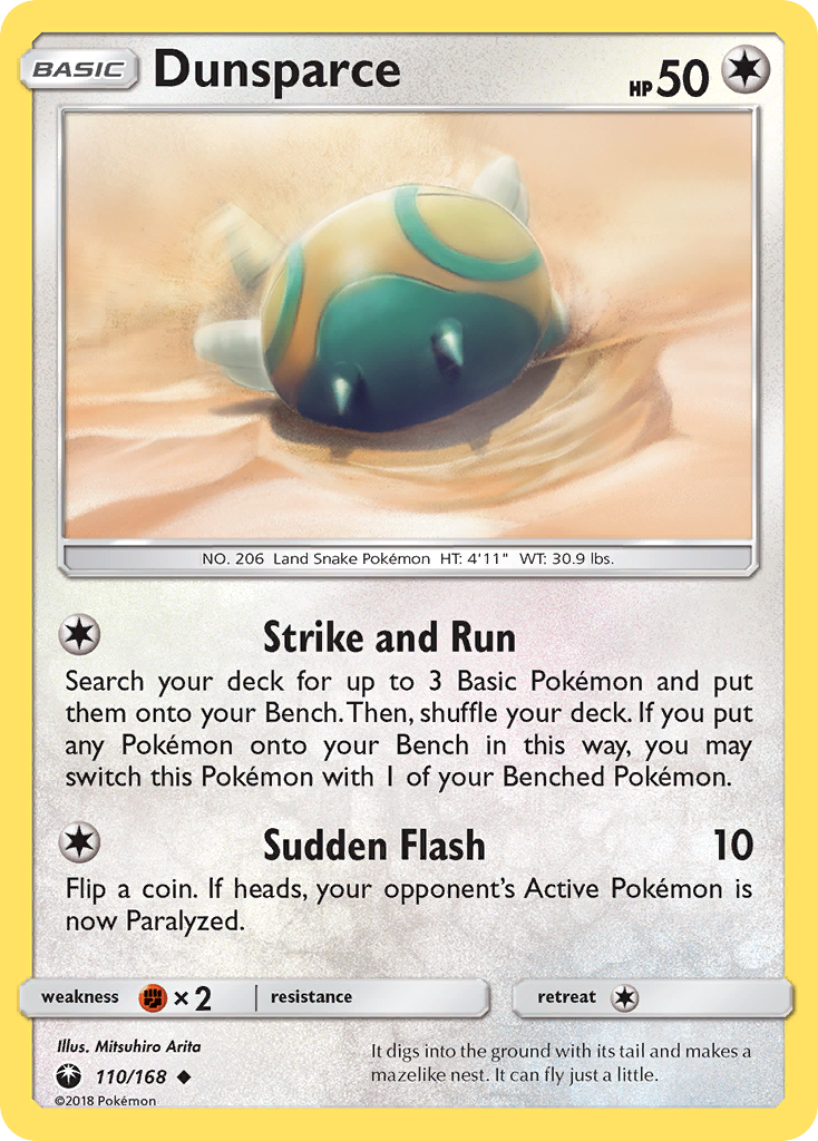 Pokemon Card Celestial Storm  110/168 Dunsparce Pokemon Uncommon *MINT*