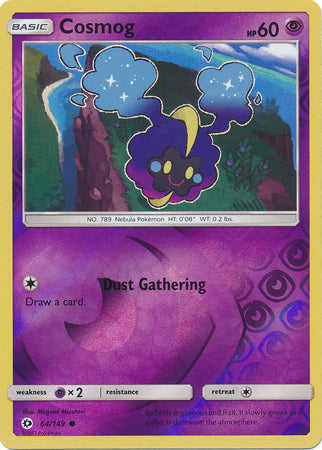 Pokemon Card Sun & Moon 064/149 64/149 Cosmog Reverse Holo Common *MINT*