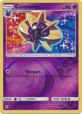 Pokemon Card Sun & Moon 065/149 65/149 Cosmoem Reverse Holo Rare *MINT*