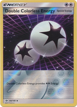 Pokemon Card Sun & Moon 136/149 Double Colorless Energy Reverse Holo Uncommon *MINT*