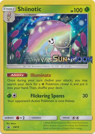 Pokemon Card SM Black Star Promos SM10 Shiinotic Prerelease promo