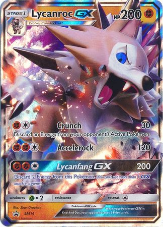 Pokemon Card SM Black Star Promos SM14 Lycanroc GX