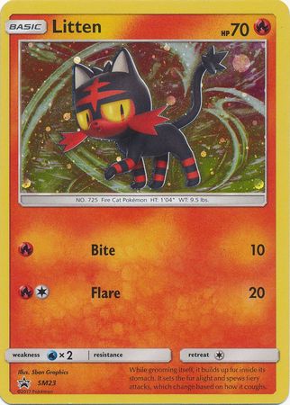 Pokemon Card SM Black Star Promos SM23 Litten