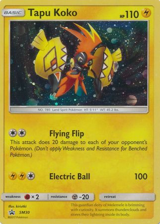 Pokemon Card SM Black Star Promos SM30 Tapu Koko