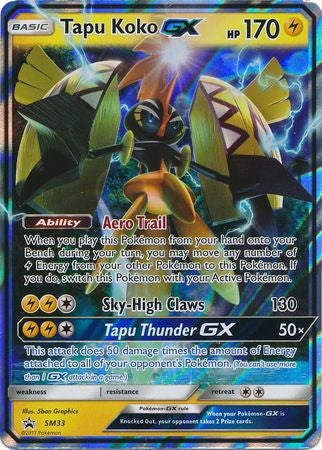 Pokemon Card SM Black Star Promos SM33 Tapu Koko GX