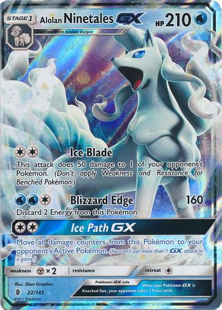 Alolan Ninetales GX - 22/145- - Ultra Rare