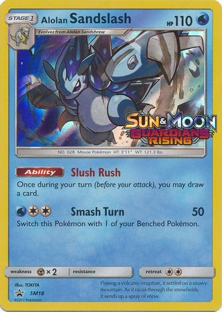 Pokemon Card SM Black Star Promos SM18 Alolan Sandslash Prerelease promo