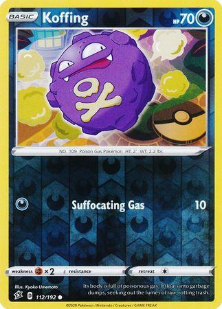 112/192 Koffing Rebel Clash (RCL) Common Reverse Holo