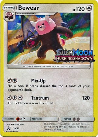 Pokemon Card SM Black Star Promos SM49 Bewear Prerelease promo