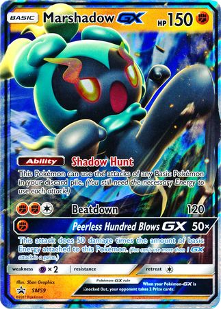 <transcy>بطاقة بوكيمون SM Black Star Promos SM59 Marshadow GX</transcy>