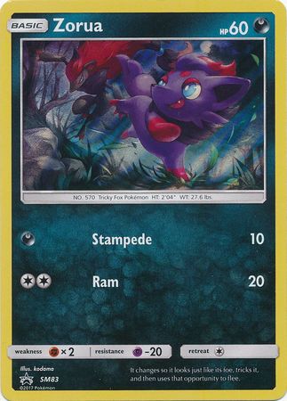 <transcy>Pokemon Card SM Black Star Promos SM83 Zorua</transcy>