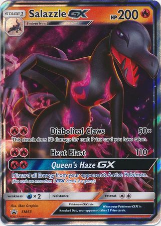 Pokemon Card SM Black Star Promos SM63 Salazzle GX