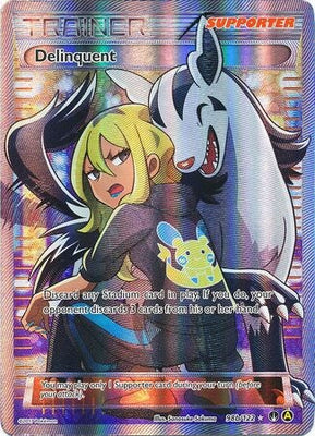 Pokemon Card 98b/122 Premium Trainer's XY Collection Delinquent Supporter Full Art
