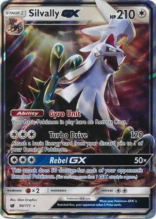 Pokemon Card 90/111 Crimson Invasion Silvally GX Ultra Rare