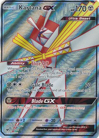 Pokemon Card 106/111 Sun & Moon Crimson Invasion Kartana GX Full Art Rare