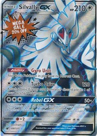 Pokemon Card 108/111 Crimson Invasion Silvally GX Full Art Rare