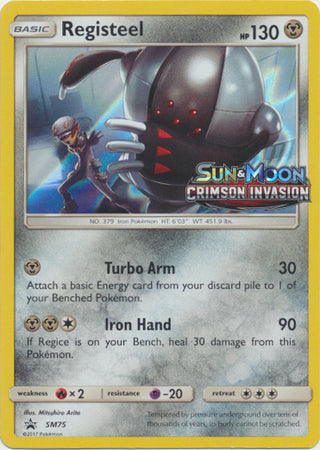 <transcy>Pokemon Card SM Black Star Promos SM75 Registeel Prerelease-Promo</transcy>