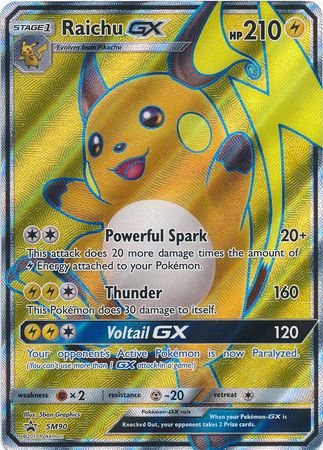 <transcy>Pokemon Karte SM Black Star Promos SM90 Raichu GX</transcy>
