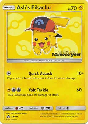 Pokemon Card SM Black Star Promos SM111 Ash's Pikachu