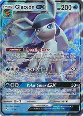 Pokemon Card 39/156 Ultra Prism Glaceon GX Ultra Rare
