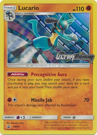 <transcy>بطاقة البوكيمون SM Black Star Promos SM95 Lucario الترويجي التجريبي</transcy>