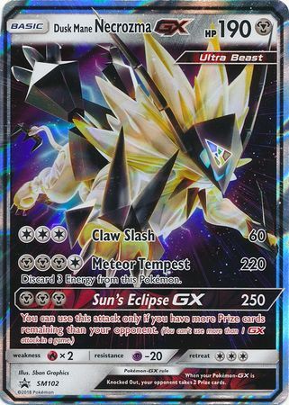<transcy>Pokemon-kort SM Black Star-promoveringer SM102 Dusk Mane Necrozma GX</transcy>