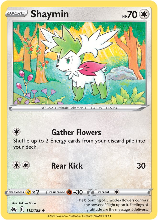 Pokemon Card Crown Zenith 115/159 Shaymin Uncommon *MINT*