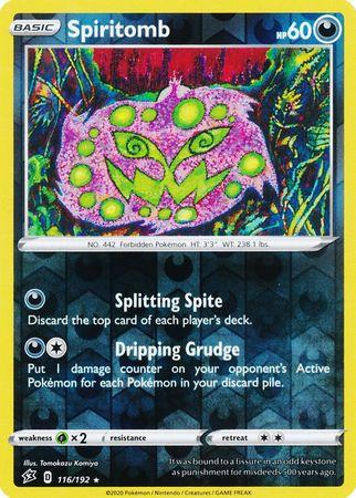 116/192 Spiritomb Rebel Clash (RCL) Rare Reverse Holo