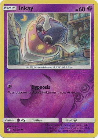 Pokemon Card Forbidden Light 50/131 050/131 Inkay Reverse Holo Common *MINT*