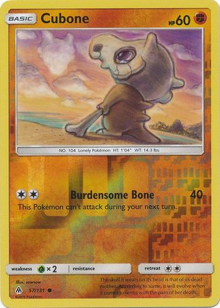 Pokemon Card Forbidden Light 57/131 057/131 Cubone Reverse Holo Common *MINT*