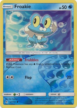 Pokemon Card Forbidden Light 21/131 021/131 Froakie Reverse Holo Common *MINT*