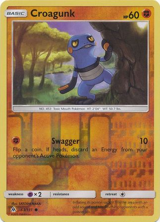 Pokemon Card Forbidden Light 63/131 063/131 Croagunk Reverse Holo Common *MINT*